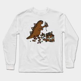 Gingerbread Godzilla Long Sleeve T-Shirt